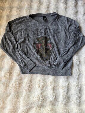 Women's Obey Gray long sleeve crew shirt